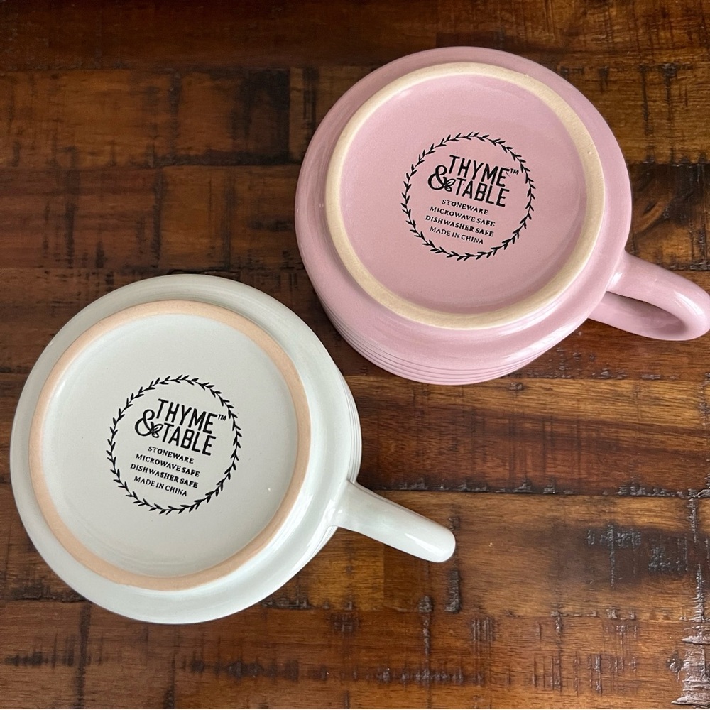 Thyme & Table Ribbed Stackable Mugs - Picture 5 of 6